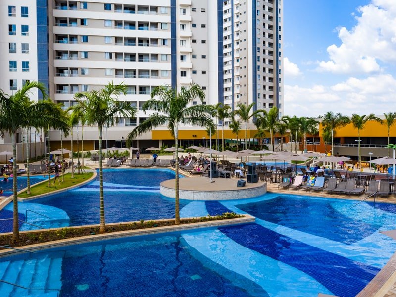Área de lazer do Enjoy Solar das Águas Park Resort
